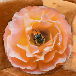Almofada Redonda Abeja Floral