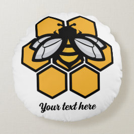 Almofada Redonda abelha voar para longe