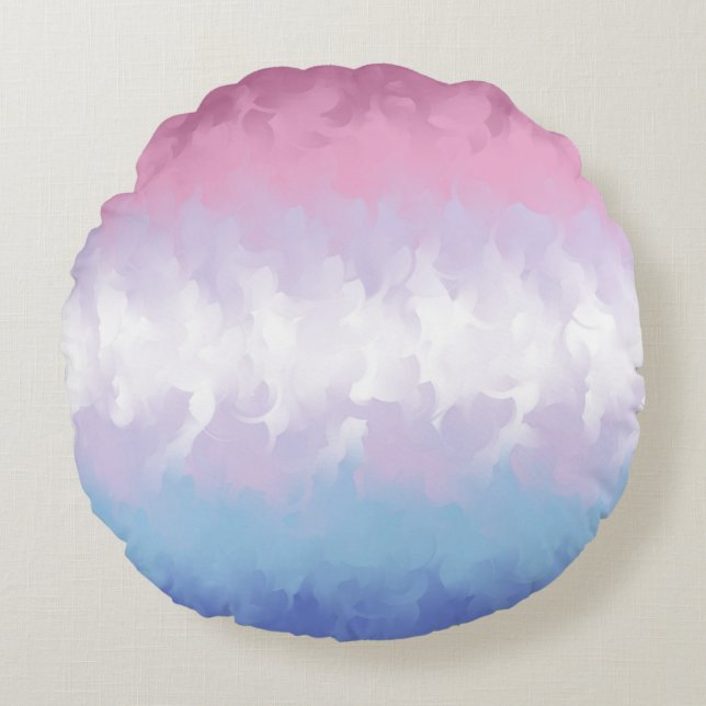 Almofada Redonda Abstract Bigender Pride Flag      (Frente)