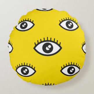 Almofada Redonda Abstract eye seamless pattern. Seamless eye backgr