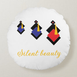 Almofada Redonda Abstract Geometric Women Throw Pillow – Modern Min