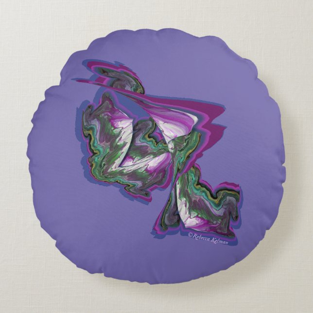 Almofada Redonda Abstrato Art (Frente)