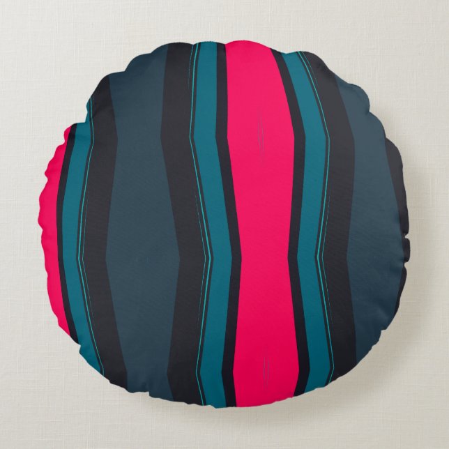 Almofada Redonda Abstrato colorido (Frente)