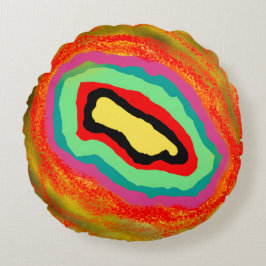 ALMOFADA REDONDA ABSTRATO DE ESTILO AFRICANO POR SEXSOX