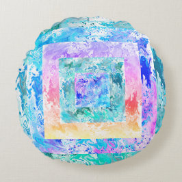 Almofada Redonda Abstrato duplo 2 Designs monograma