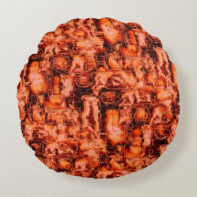 Abstrato em mosaico esculpido, em tons de coral