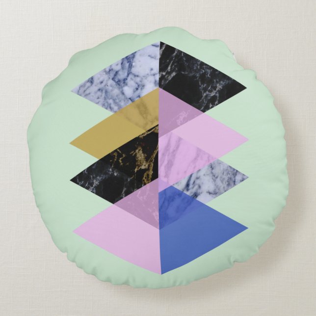 Almofada Redonda Abstrato escandinava #886 (Verso)