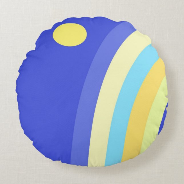 Almofada Redonda abstrato moderna (Frente)