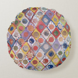 Almofada Redonda Abstrato nº 4 brinca como crianças Pintura
