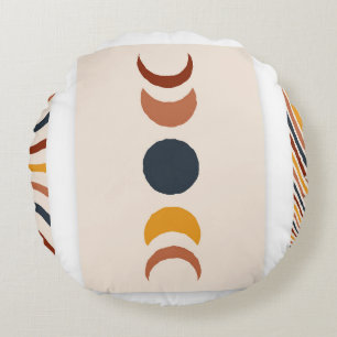 Almofada Redonda Abstrato Sun Moon Boho Posters