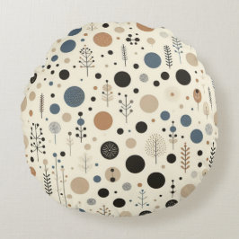 Almofada Redonda Abstrato Woodland