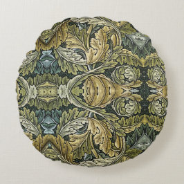 Almofada Redonda Acanthus Vintage Floral Patterno de William Morris