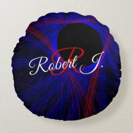 Almofada Redonda Accented Triangle Geometric Round Pillow