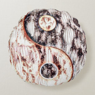 Almofada Redonda Acid Trip Yin Yang Artisan