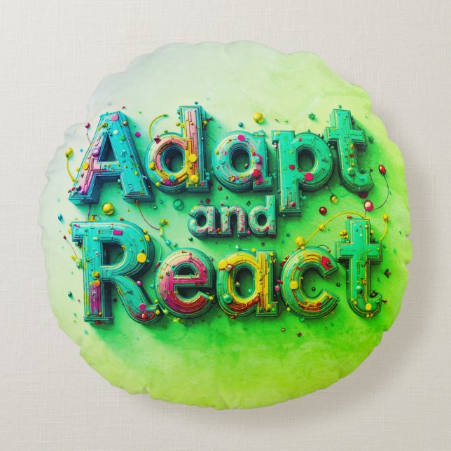 Almofada Redonda Adaptar e reagir (Frente)