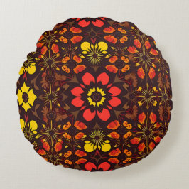 Almofada Redonda Adorable Lion Cub Sitting Portrait Illustration