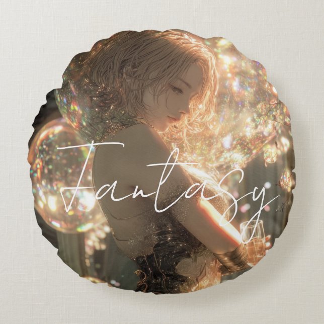 Almofada Redonda Aesthetic / Dark Fantasy Art (Frente)