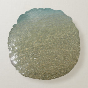 Almofada Redonda Água na fotografia da Abstrato Nature Beach I
