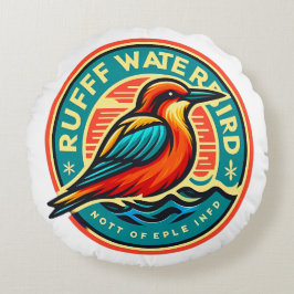 Almofada Redonda Água Pássaro Ruff