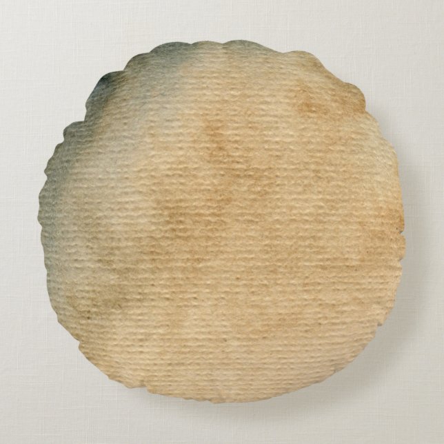 Almofada Redonda aguarela cinza-azul 7 do fundo (Frente)