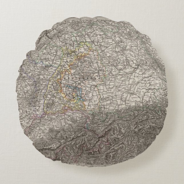 Almofada Redonda Alemanha e suiça do sudoeste (Frente)