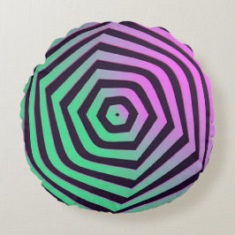 Almofada Redonda Algodão dinâmico de Abstrato