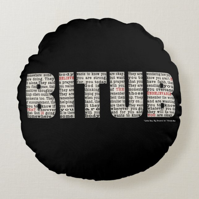 Almofada Redonda Alguém em algum lugar (BITUB) (Frente)