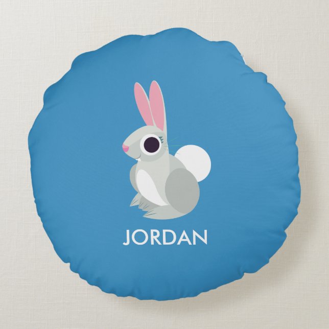Almofada Redonda Alice o coelho (Verso)