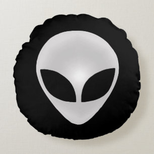 Almofada Redonda Alienígena Cinza