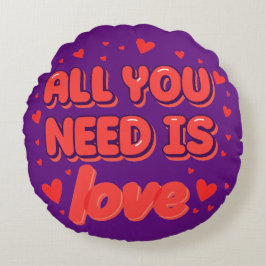 Almofada Redonda "All You Need is Love" valentine's day desing
