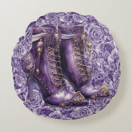 Almofada Redonda Almofada de lançamento de amor Sreanpunk de rosa r