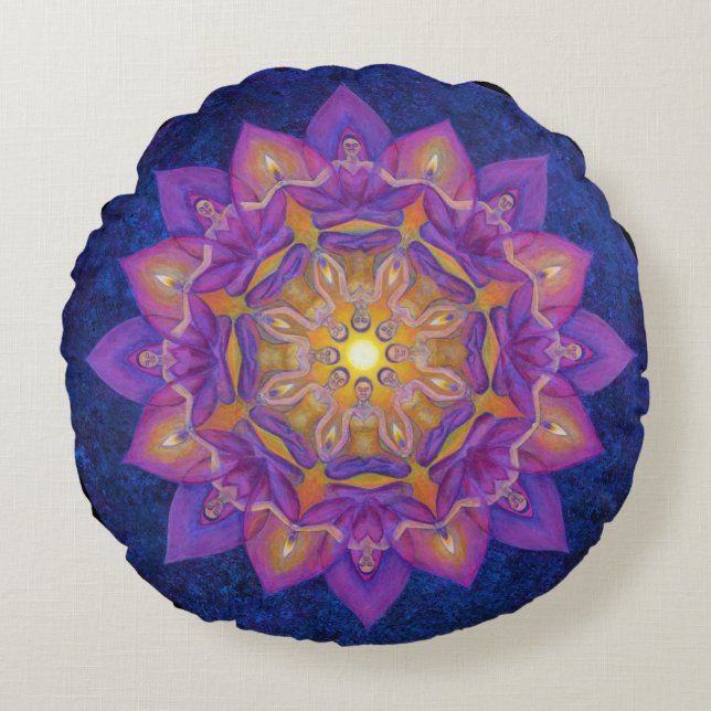 Almofada Redonda Almofada de poliéster perfurada personalizada de 4 (Frente)