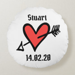 Almofada Redonda Almofada de Proposta de Casamento Cardíaco Persona
