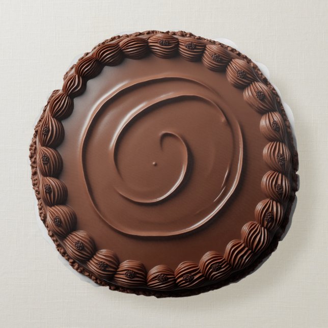 Almofada Redonda almofada de travesseiro de chocolate (Frente)