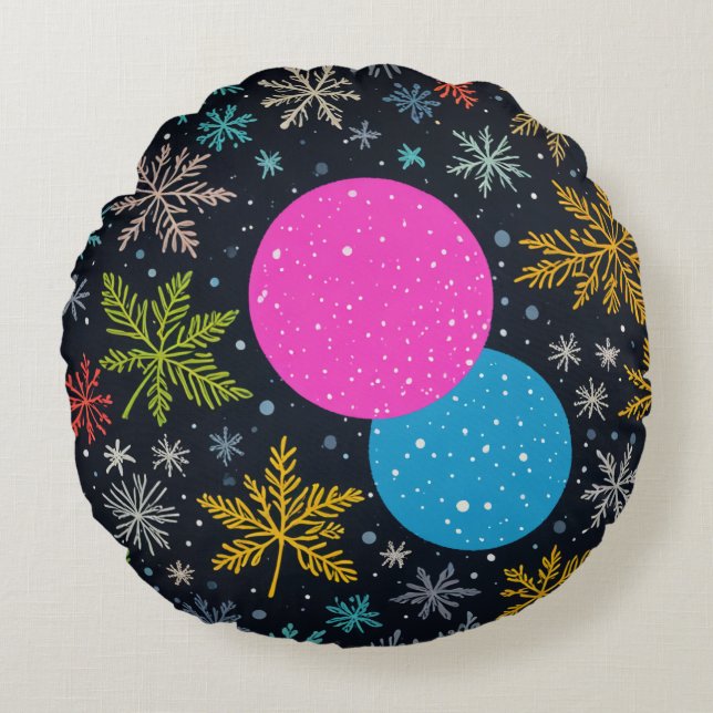 Almofada Redonda Almofada de travesseiro de Natal (Frente)