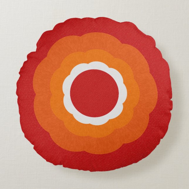 Almofada Redonda Almofada roseta contemporânea (Frente)