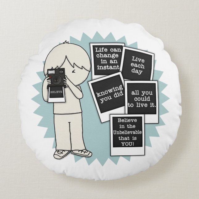 Almofada Redonda Alteração em um Instante (Frente)