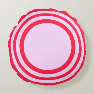 Almofada Redonda Alvo Bullseye, Dois Travesseiros Rosa Tonelados Re