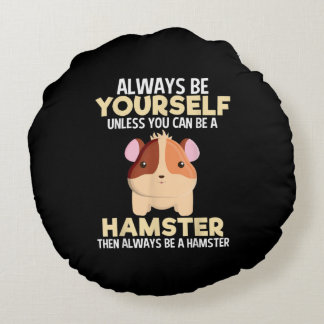 Almofada Redonda Amante de os animais Engraçado de Hamster - Mulher