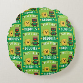 Almofada Redonda Amantes do Queijo Cheddar Britânico e Pickle