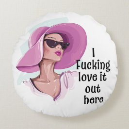 Almofada Redonda Ame-o aqui