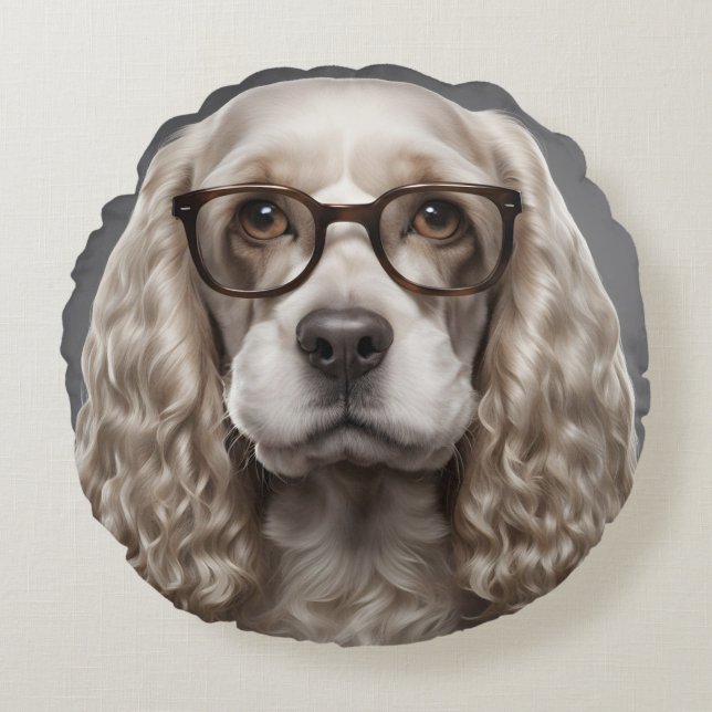 Almofada Redonda American Cocker Spaniel (Frente)