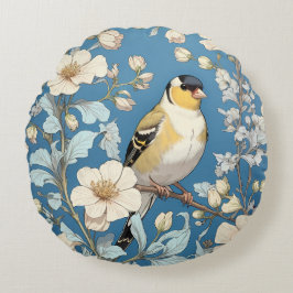 Almofada Redonda American Goldfinch William Morris Inspired