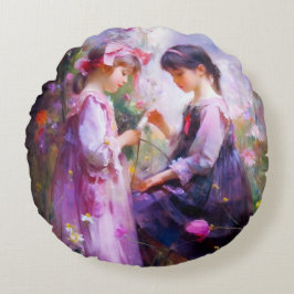 Almofada Redonda Amigos e Flores 2