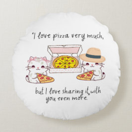 ALMOFADA REDONDA AMO PIZZA MUITO, GATOS