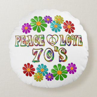 Almofada Redonda Amor 70s da paz