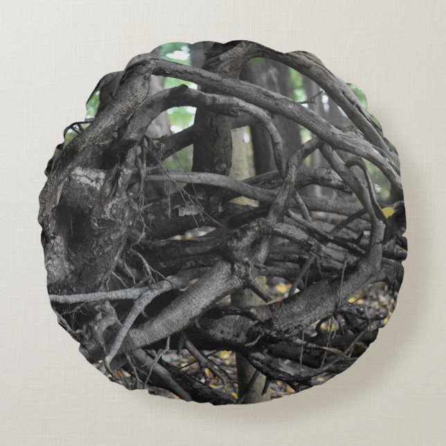 Almofada Redonda Amor a Árvore Falsa (Frente)