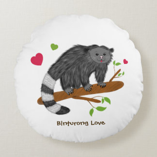 Almofada Redonda Amor de Binturong Fofo