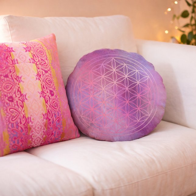 Almofada Redonda Amor de Veludo – Cor do Coração (Criador carregado)