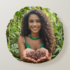 ALMOFADA REDONDA AMOR NA FLORESTA TROPICAL 
